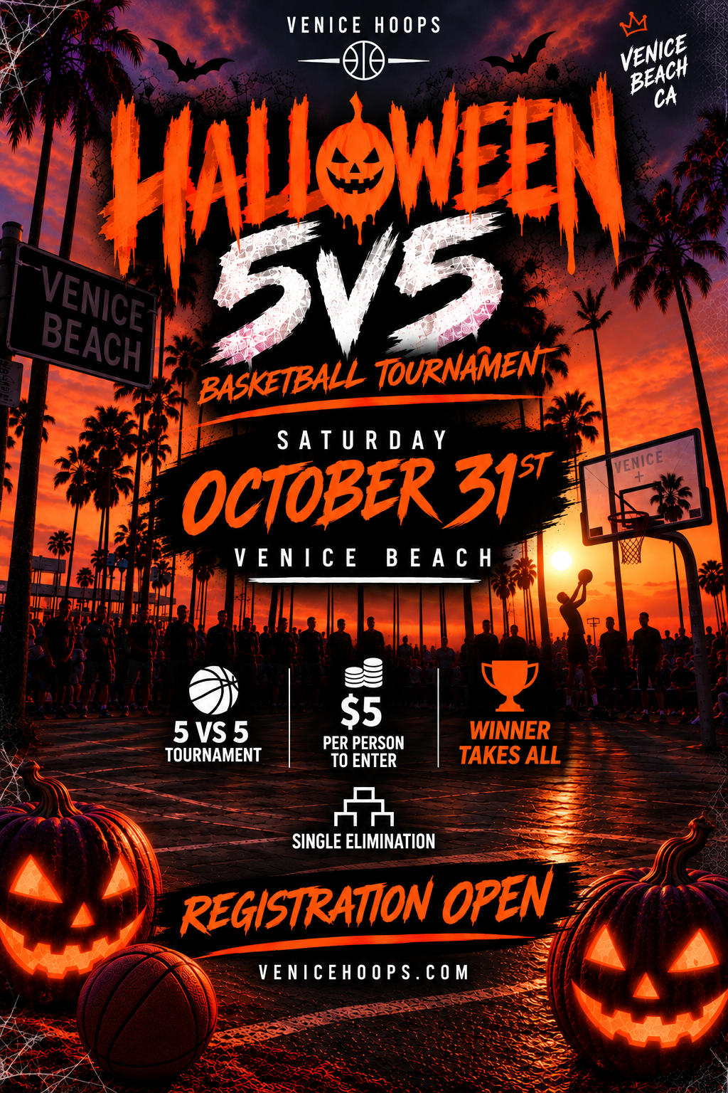 Venice Hoops Halloween 5v5 Tournament — October 31