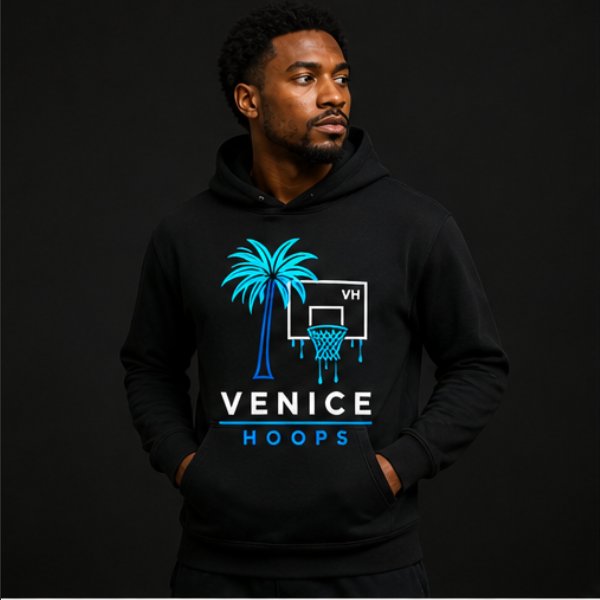 Venice Hoops Hoodie — Black